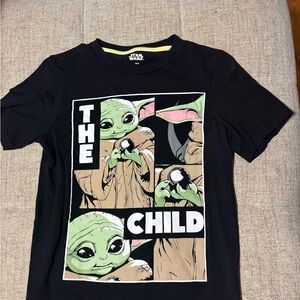 Star Wars Black Tee with The Child Graphic